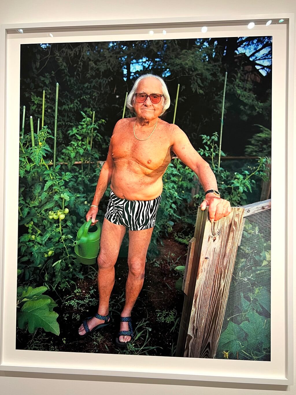 Grandpa in His Vegetable Garden, 1999 by Gillian Laub