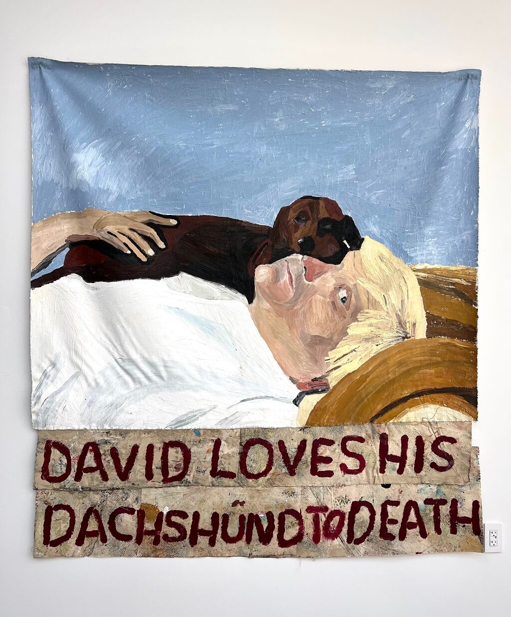 Sophie Barber. David Loves his Dachshund to Death, 2022. The Hornik Collection, San Francisco.