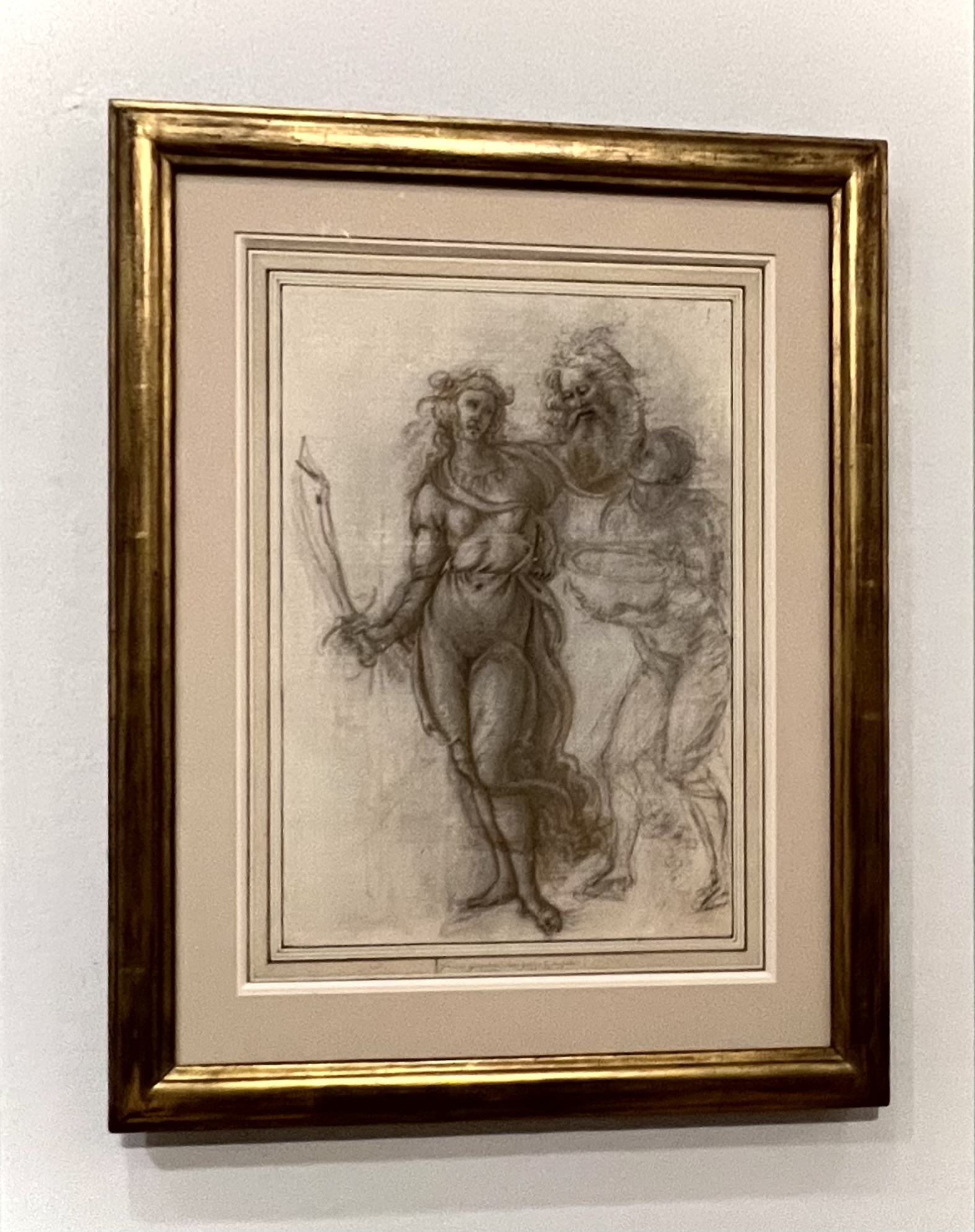 Giuliano da Sangallo. Judith with the Head of Holofernes, and Her Maid Abra., ca. 1485. Botticelli Drawings. Legion of Honor, SF.