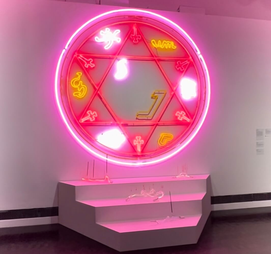 Meryl Pataky. Invocation Through Fabrication, 2018. First Light: Rituals of Glass and Neon Art. CJM, SF.