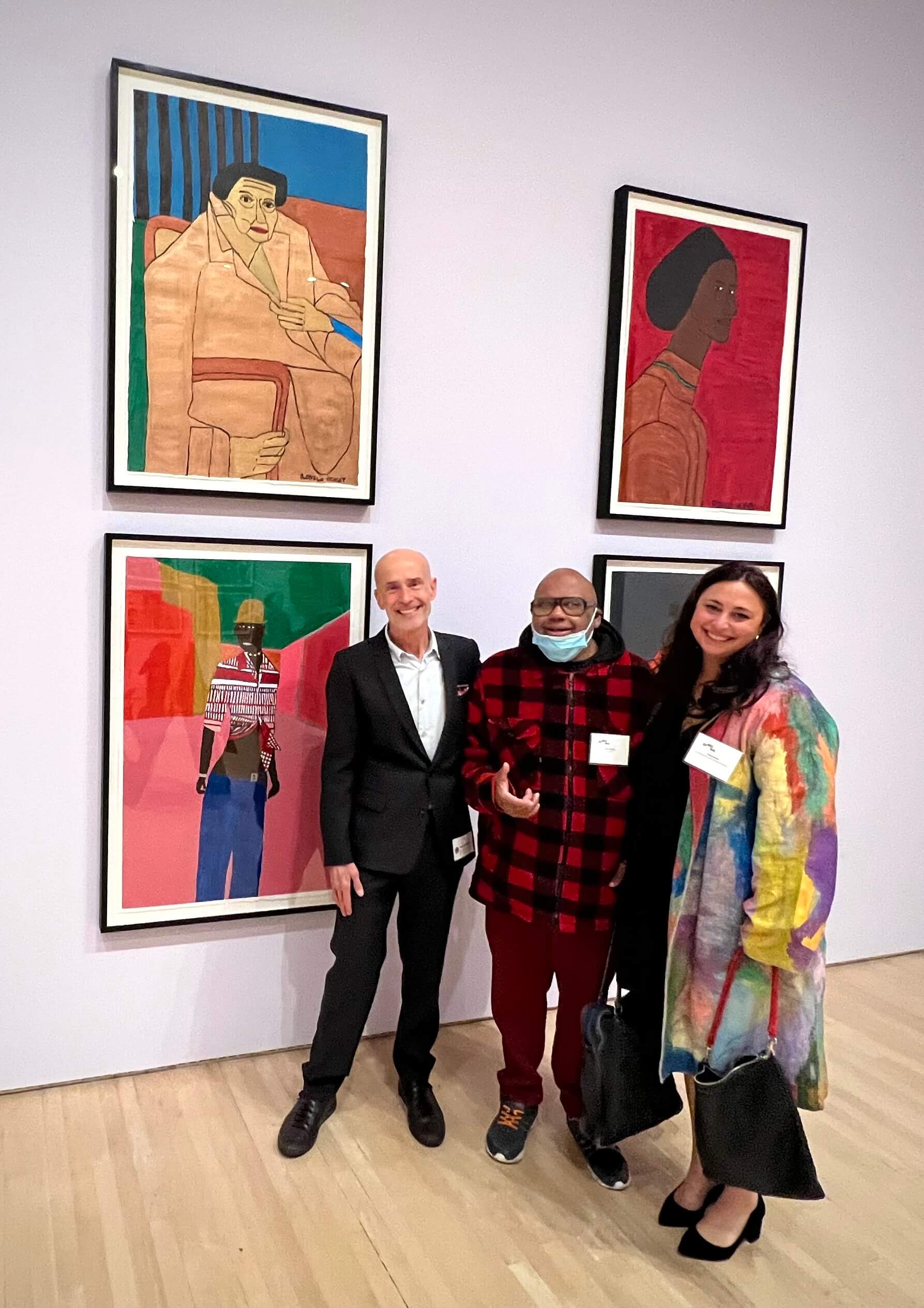 Tom di Maria, Ron Veasey, Nadia Philomena Ghani with works by Ron Veasey. Creative Growth: The House That Art Built. SFMOMA, SF.