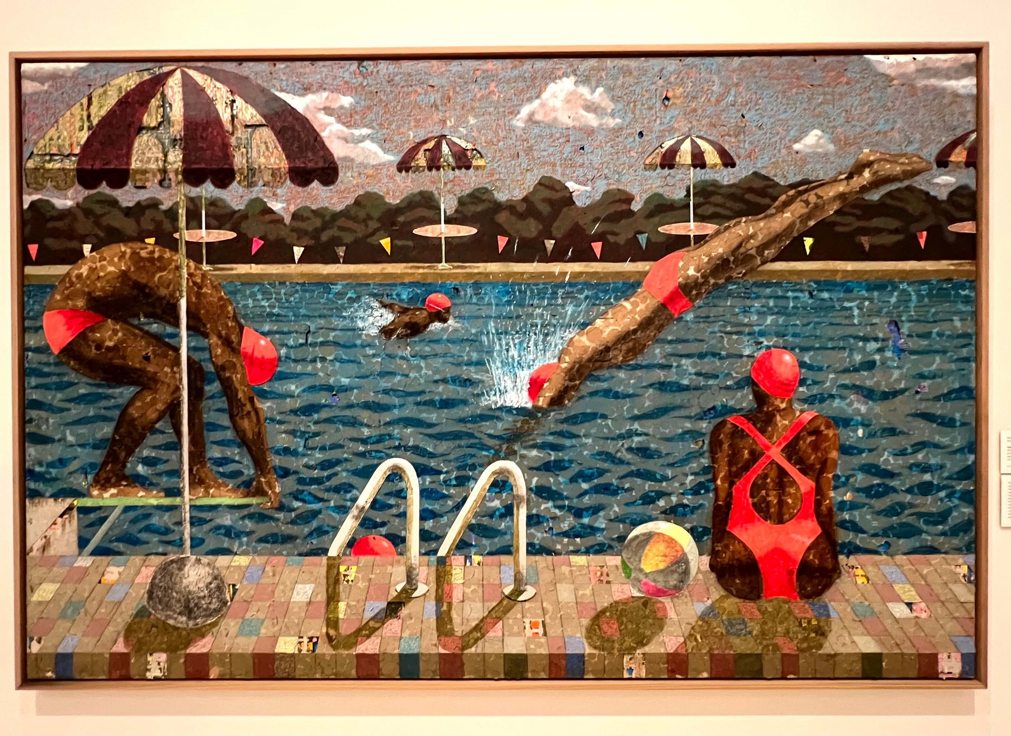 Derek Fordjour. Open Swim, 2021. Get in the Game. SFMOMA, SF.