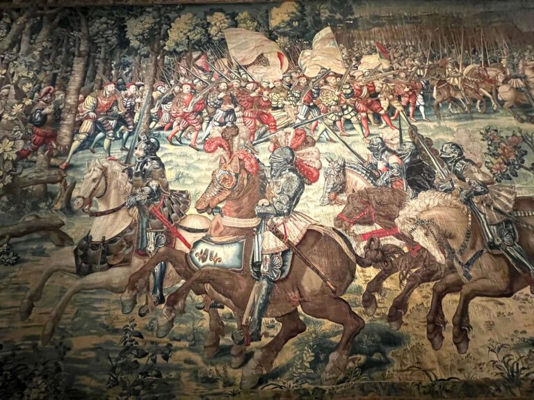 view 1 bernard van orley the advance of the imperial army and counterattack of the french cavalry led by king francisI ca 1528 1531 pavia tapestries de young sf a love letter to art 768x576