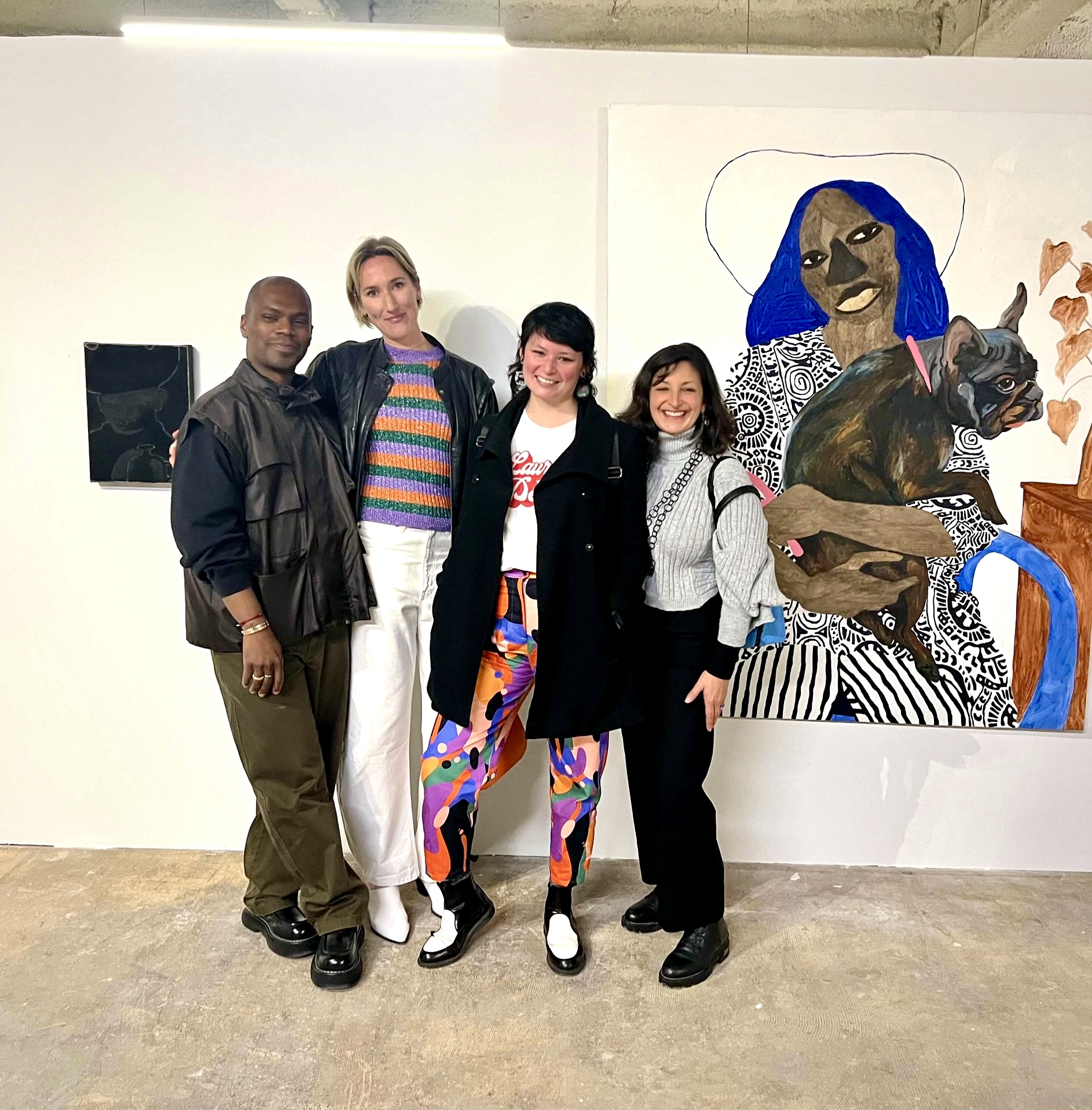 Jonathan Carver Moore, Josefin Lundahl, Rachel Welles, Michelle Mansour with Aplerh-Doku Borlabi's Endlessly Love, 2023. Karl, SF.