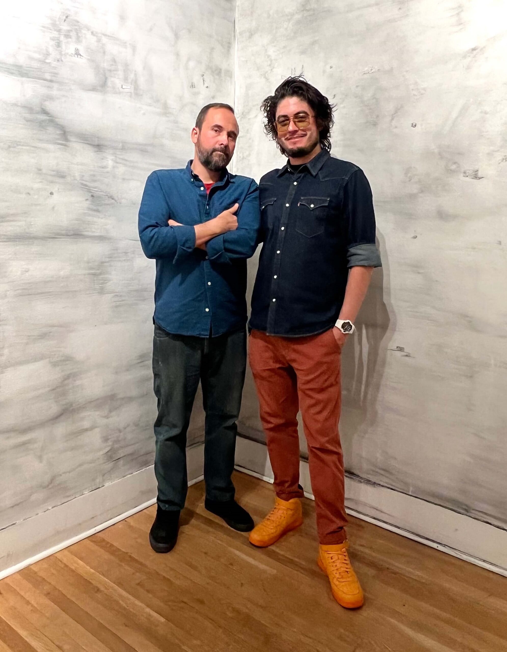 Álvaro Verduzco and Gallery Director Christo Oropeza. Incline Gallery, SF.