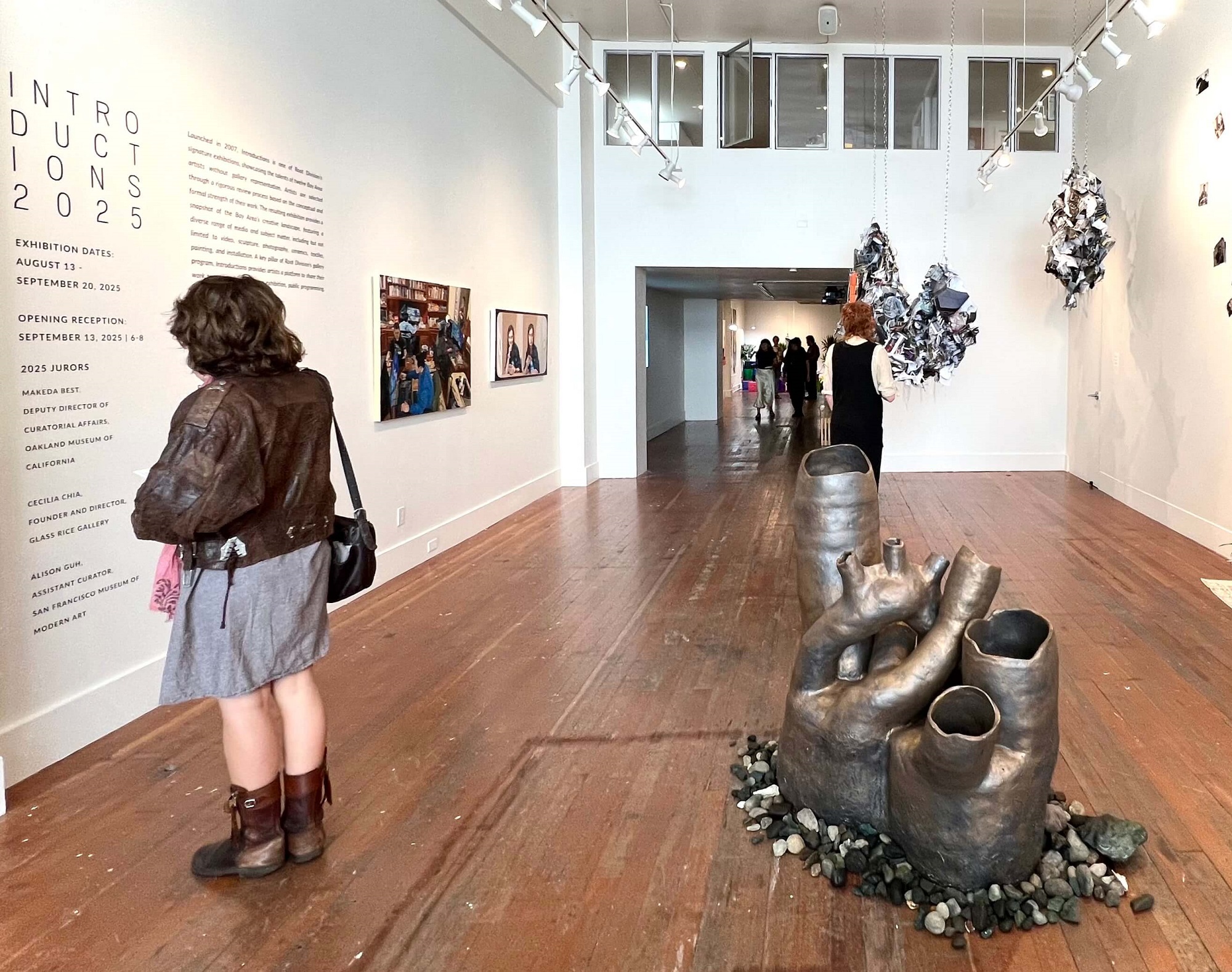 Installation View Introductions 2025 feat. Amy Yoshitsu, Megan March, Siana Smith. Introductions 2025. Root Division, SF.