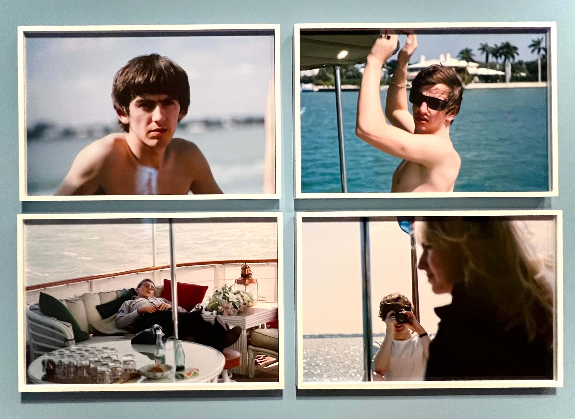 Paul McCartney. George Harrison; Ringo Starr; Sargeant Buddy Dresner; John and Cynthia Lennon, 1966. Paul McCartney Photographs 1963–64: Eyes of the Storm. de Young Museum, SF.
