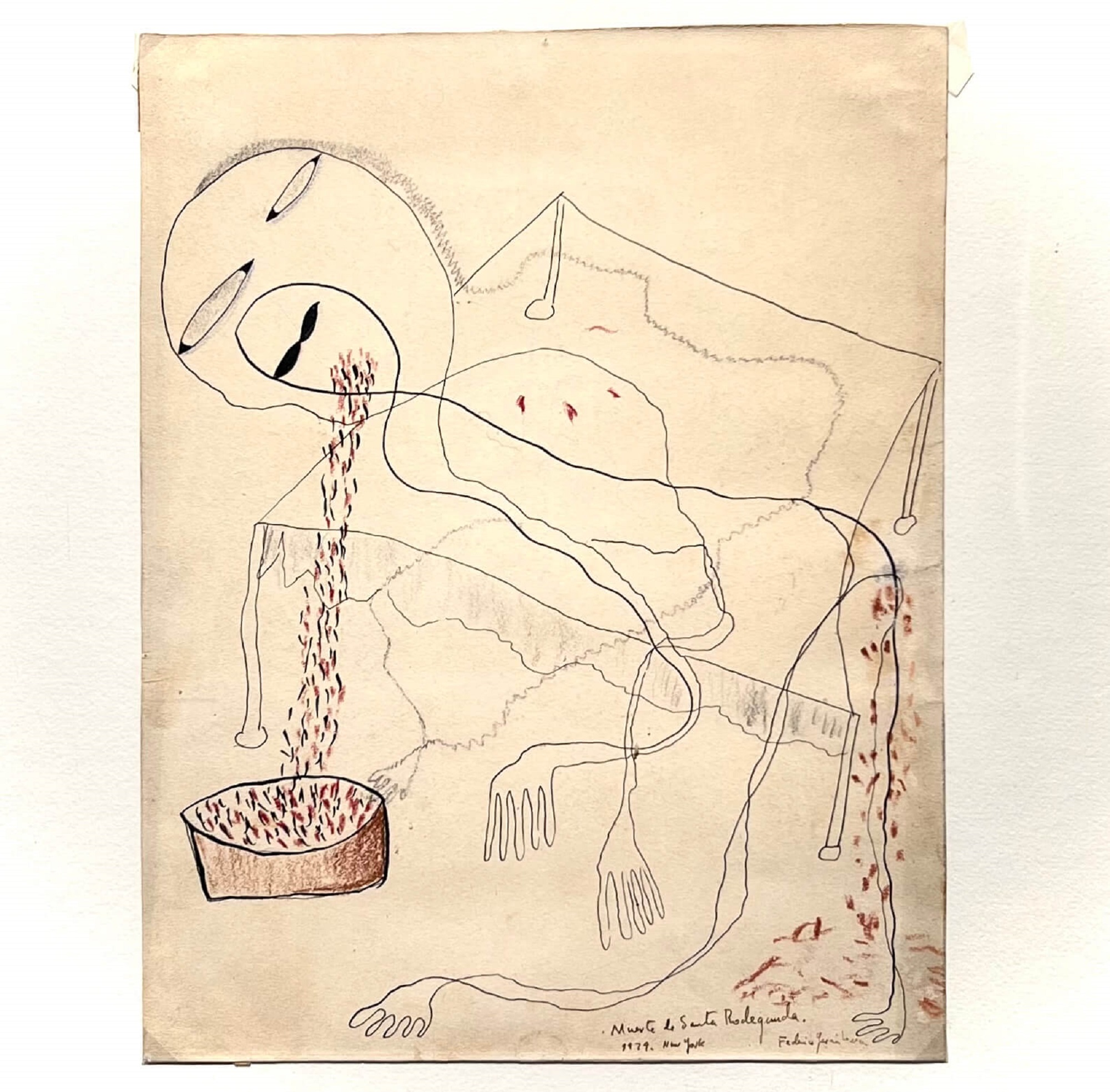 Federico García Lorca. Muerte de Santa Rodegunda. Nueva York, 1929. Viaje a la luna, CCA Wattis Institute, SF.