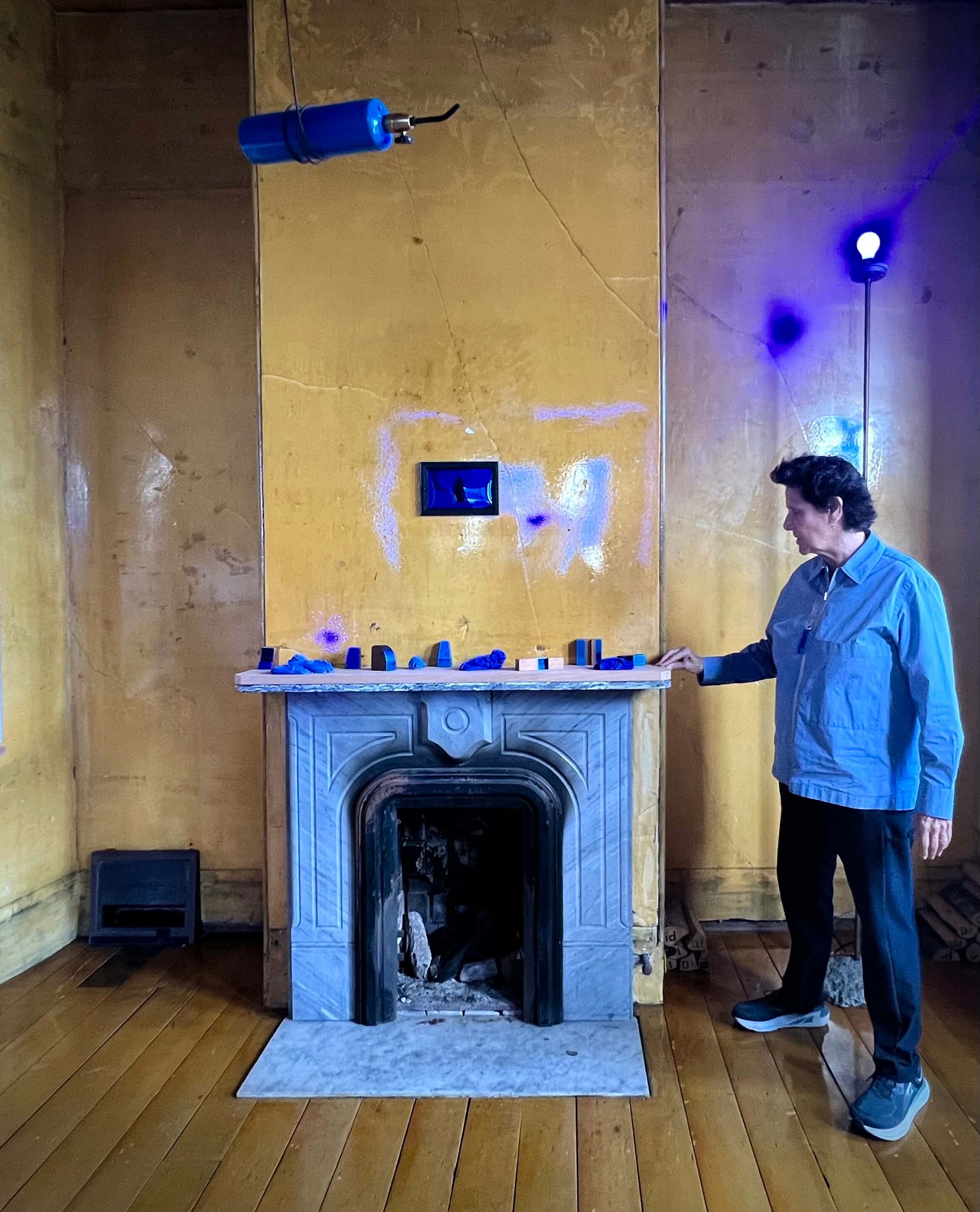 Catherine Wagner. Blue Reverie Mantel Sculptures. 500 Capp Street (David Ireland House), SF.