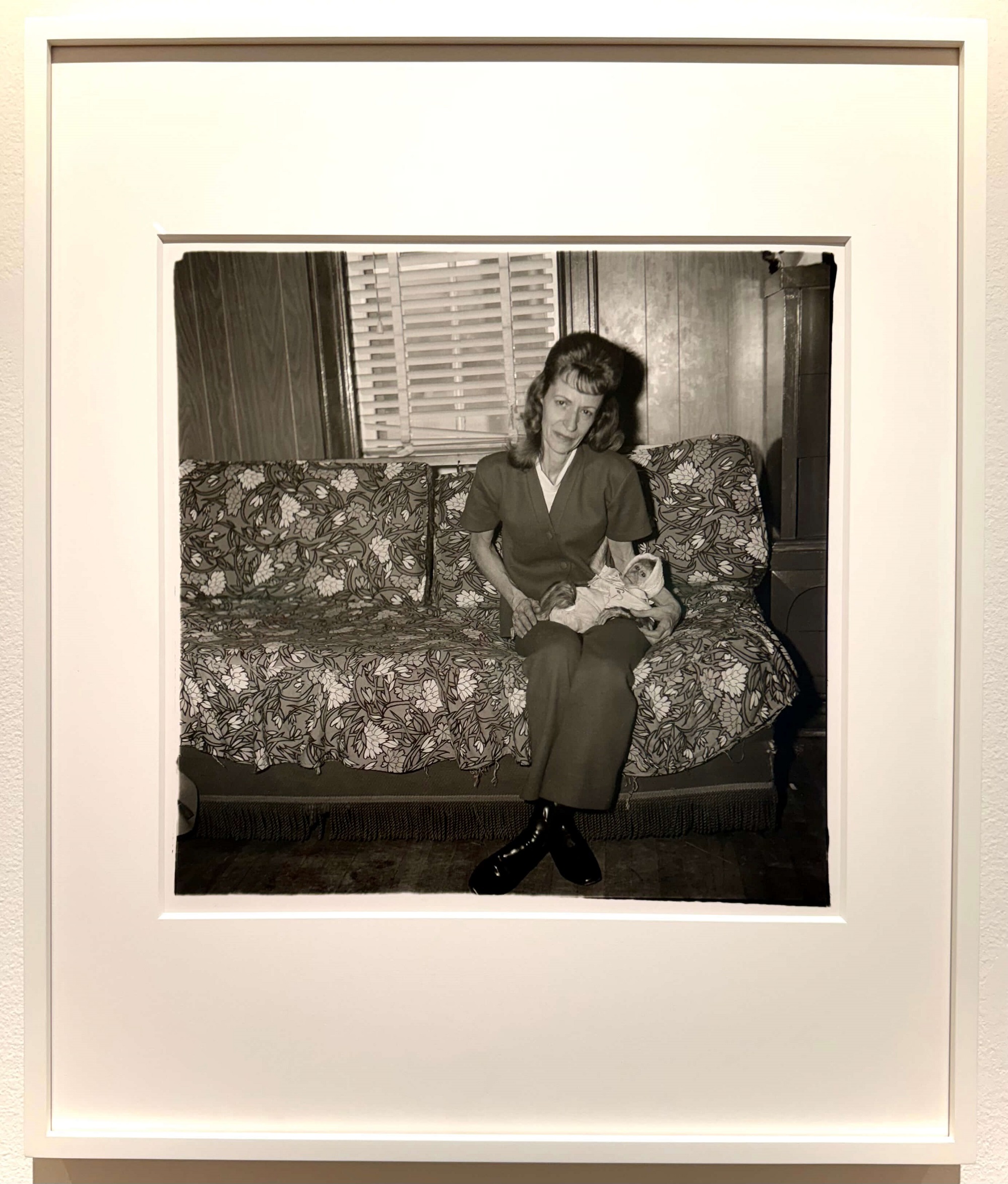 Diane Arbus. A woman with her baby monkey, N.J. 1971. Diane Arbus: Sanctum Sanctorum. Fraenkel Gallery, SF.