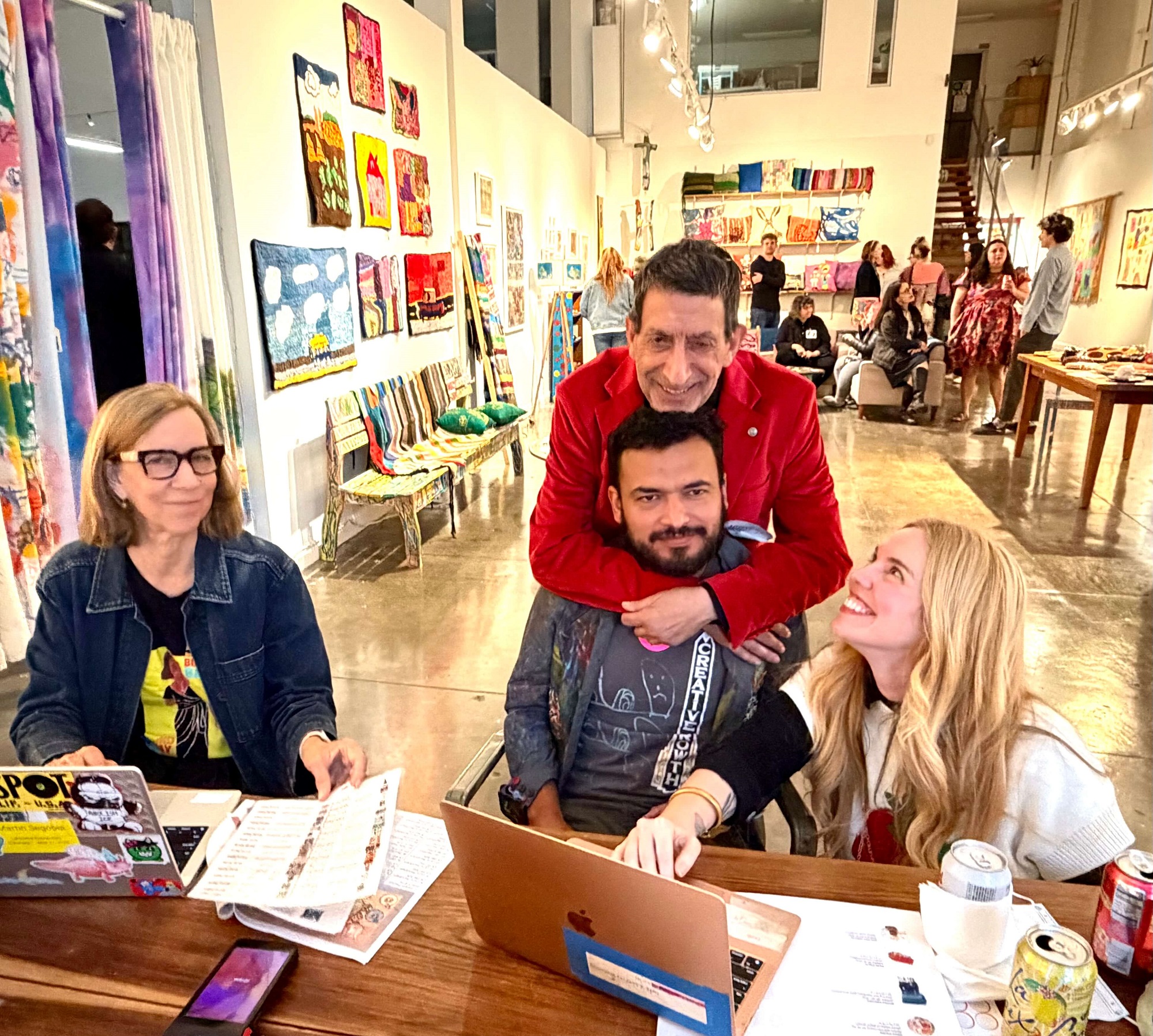 Artist Jorge Gomez and Creative Growth Staff. Home Show. Creative Growth, Oakland.