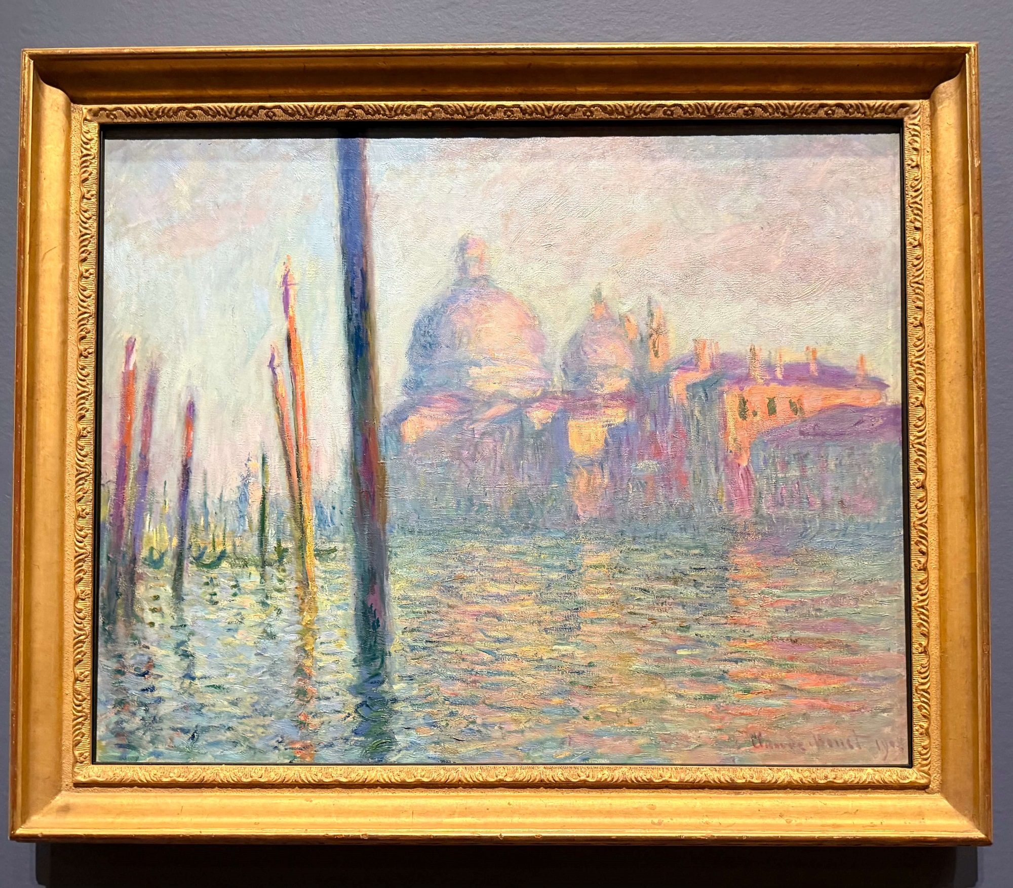 Claude Monet. The Grand Canal, Venice, 1908. Monet and Venice. de Young Museum, SF.