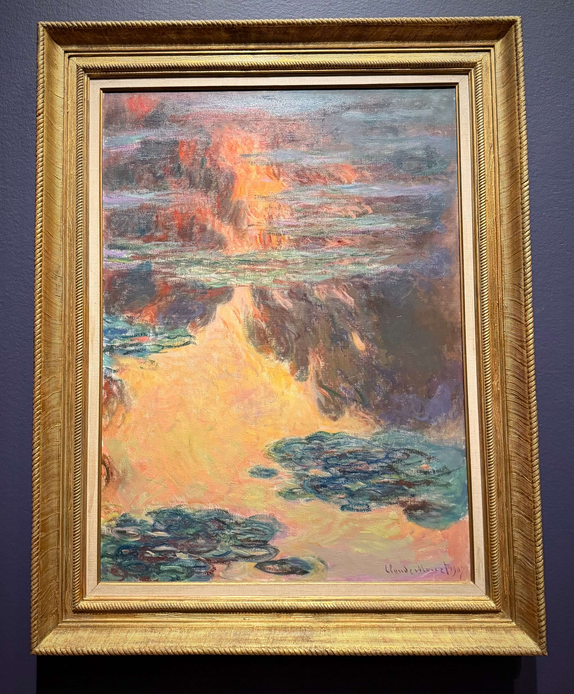 Claude Monet. Water Lilies, 1907. Monet and Venice. de Young Museum, SF.