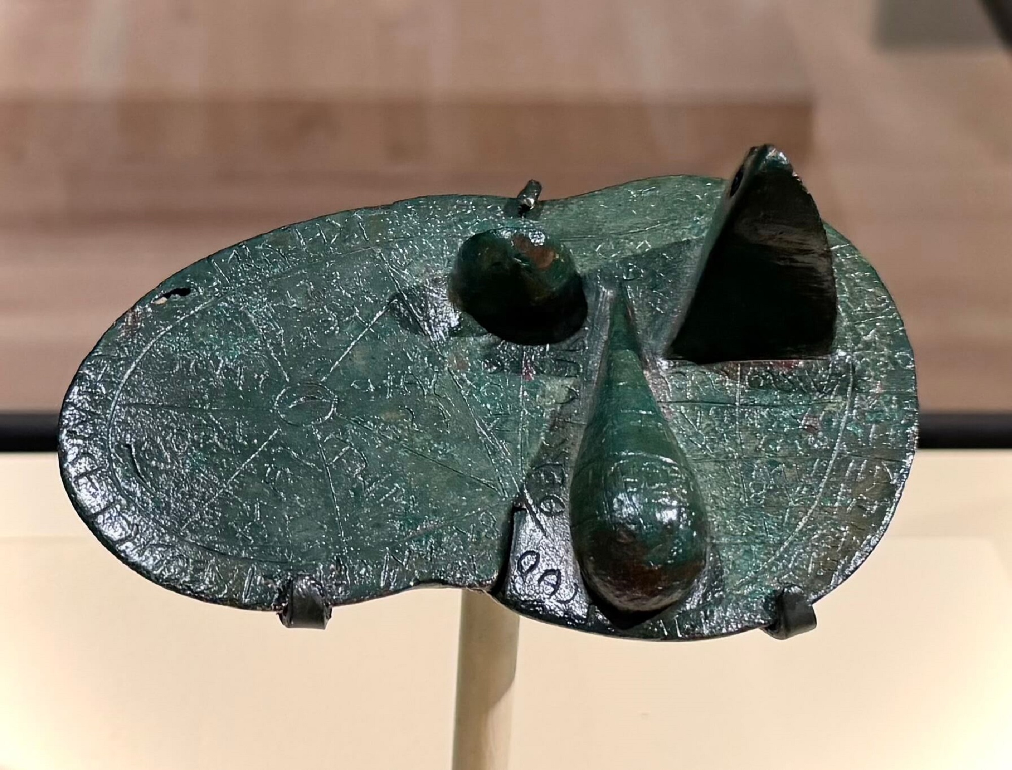 Liver of Piacenza, bronze, late 2nd–early 1st century BC. The Etruscans: From the Heart of Ancient Italy. Legion of Honor, SF.