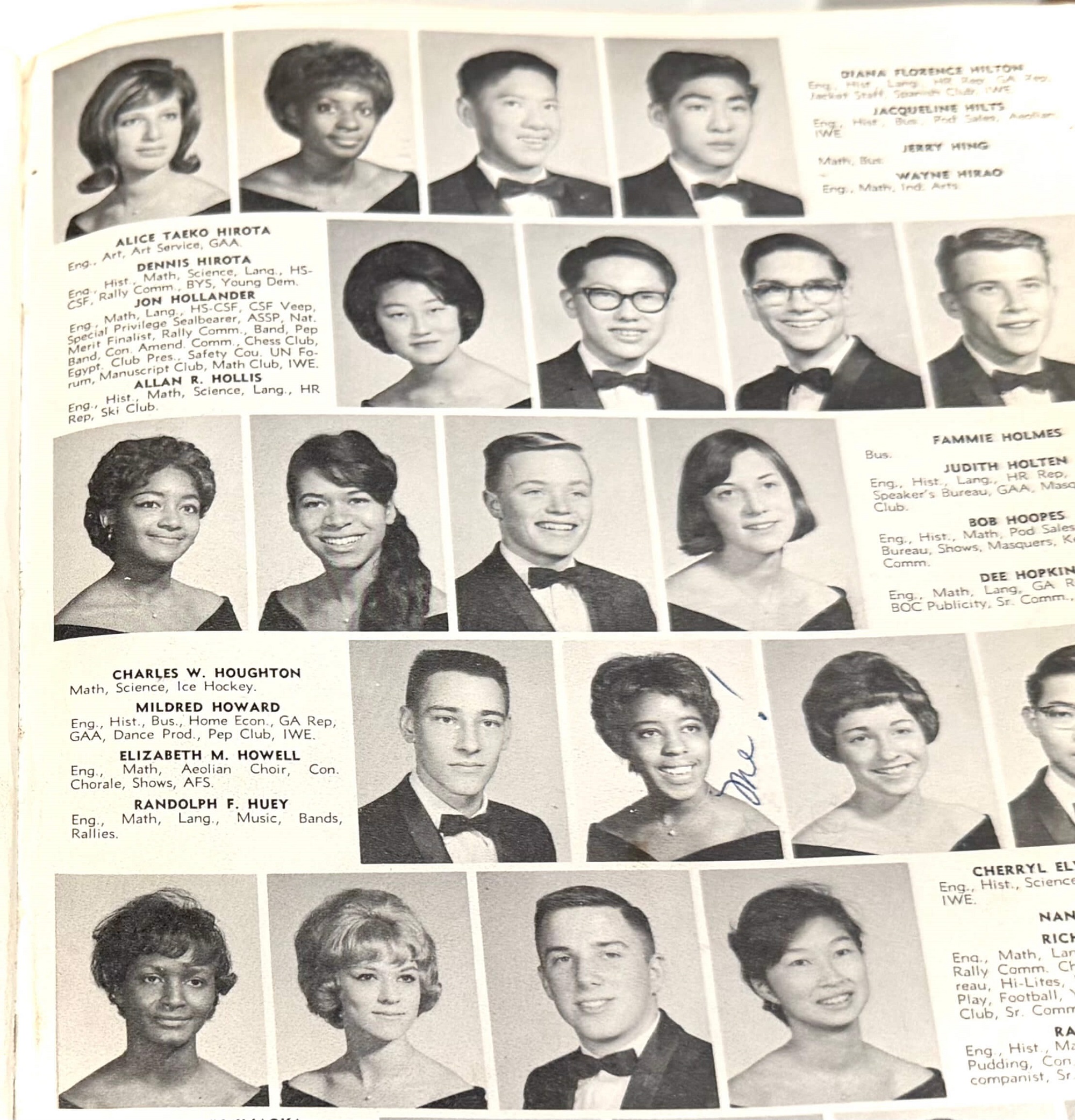 Mildred Howard’s 1963 Berkeley High School yearbook from Mildred Howard: Poetics of Memory. Oakland Museum of CA, Oakland.