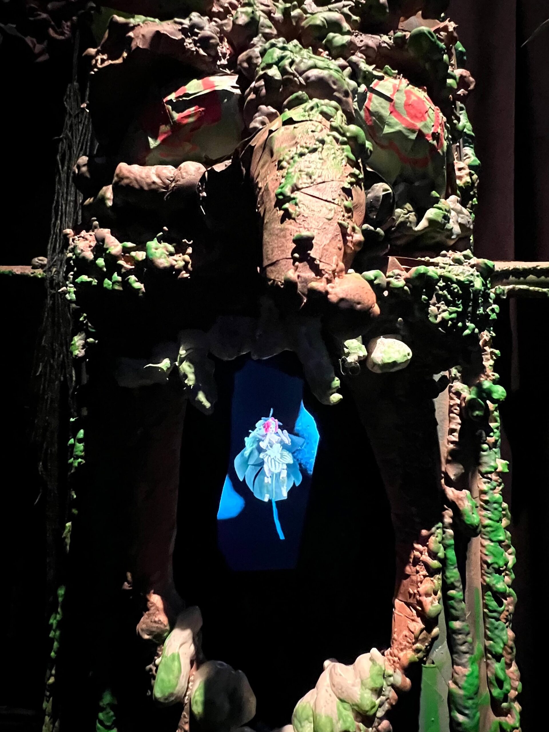 A trick or treat from a woodland fairy? Video installation at The Haunt, YBCA, SF.